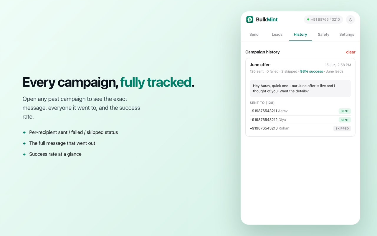 Campaign history