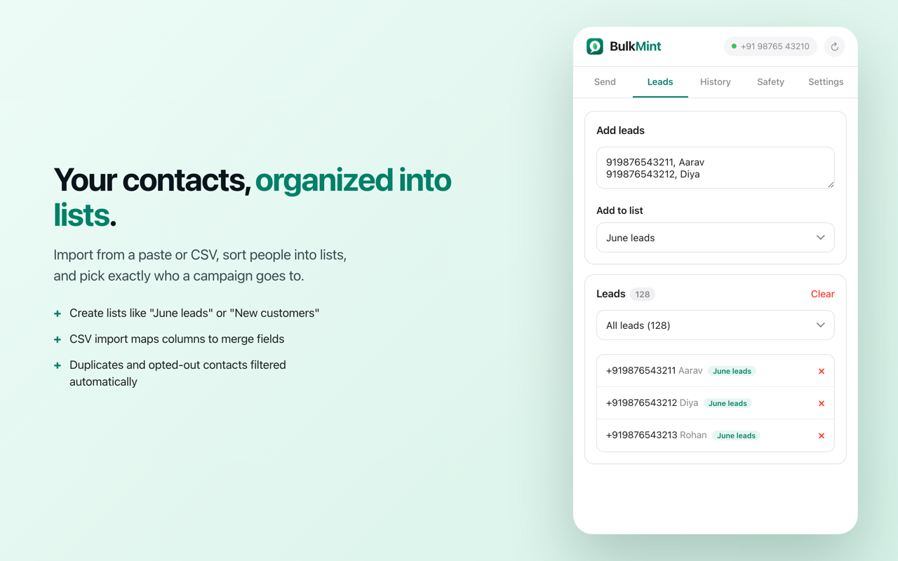 Lists and CRM